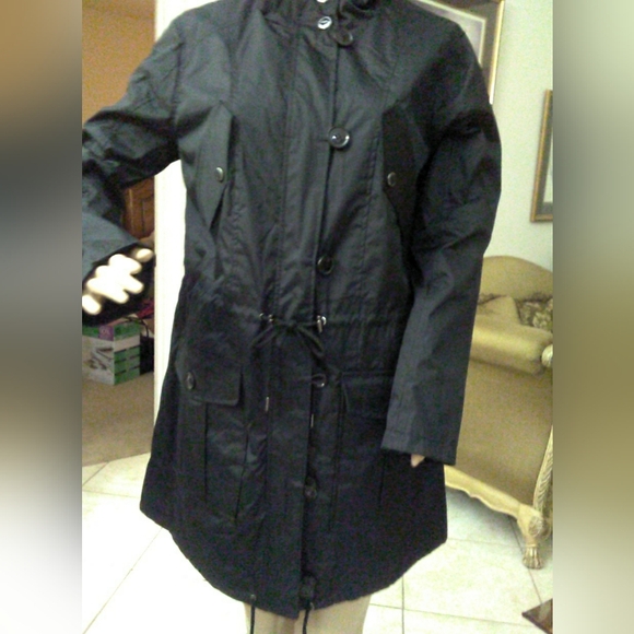 BNWT EXQUISITE JACKET BY URBAN REPUBLIC SZ. MED BLACK W/ DRAWSTRINGS PKTS HOODIE - Picture 7 of 15